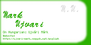 mark ujvari business card
