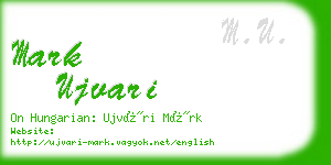 mark ujvari business card